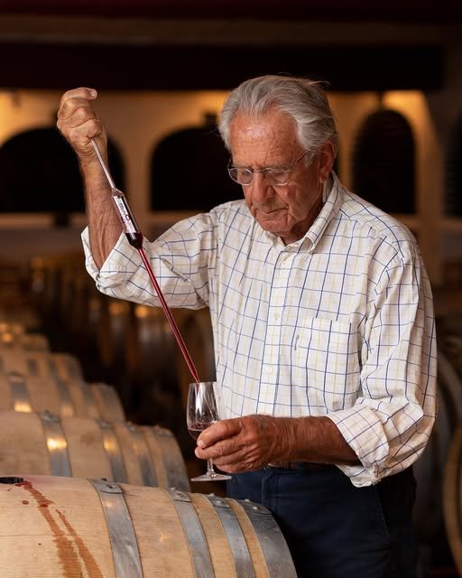 Working portrait of Georgios Kokotos at Kokotos Estate in Stamata, Attica — Spyros's brother and founder of the estate that produces the Estate Varouhas cuvée from the Dafnes vineyards.